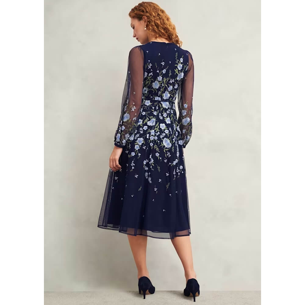 【Hobbs London】LOIS 刺繍ミディドレス Lois Dress Outfit |